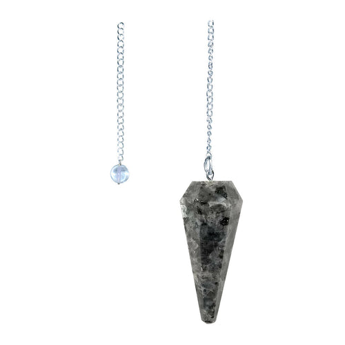 6 sided Pendulum - Indigo Gabbro (Mystic Merlinite) | Pendulum | Wiccan Center