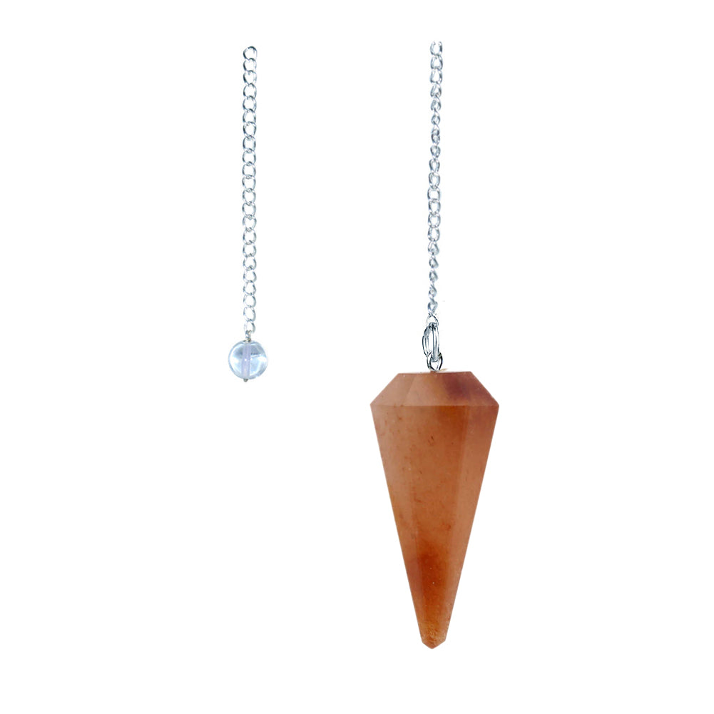 6 sided Pendulum - Red Aventurine | Pendulum | Wiccan Center