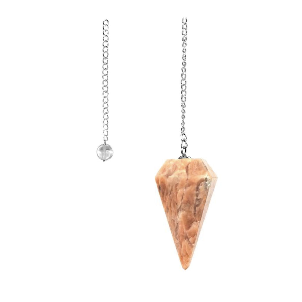 6 sided Pendulum - Red Moonstone | Pendulum | Wiccan Center