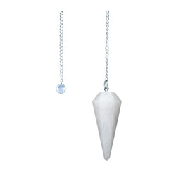 6 sided Pendulum - White Agate | Pendulum | Wiccan Center
