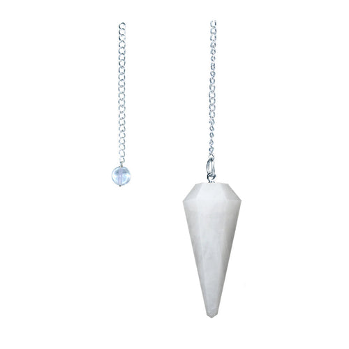 6 sided Pendulum - White Agate | Pendulum | Wiccan Center