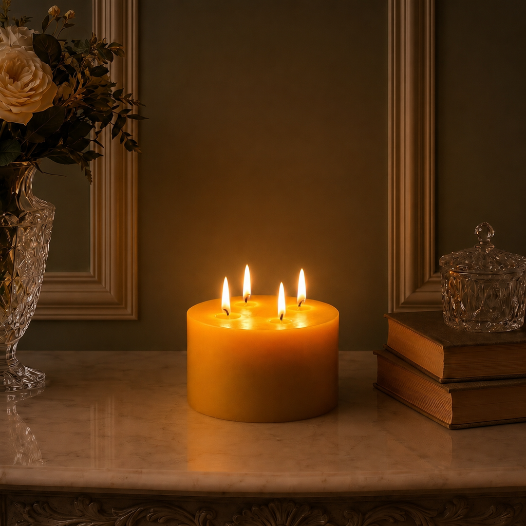 6x3" Yellow Beeswax Pillar Candle | Candles | Wiccan Center