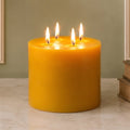 6x5" Yellow Beeswax Pillar Candle | Pillar Candles | Wiccan Center