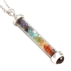 7 Colors Gem Power Vial Pendant for Chakra Energy | Gem Power Vials | Wiccan Center