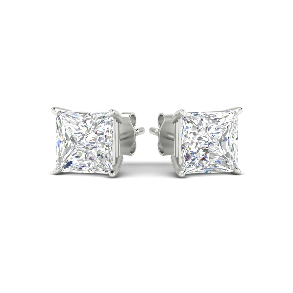 Princess Cut Diamond Solitaire Stud Earrings [IGI Certified]