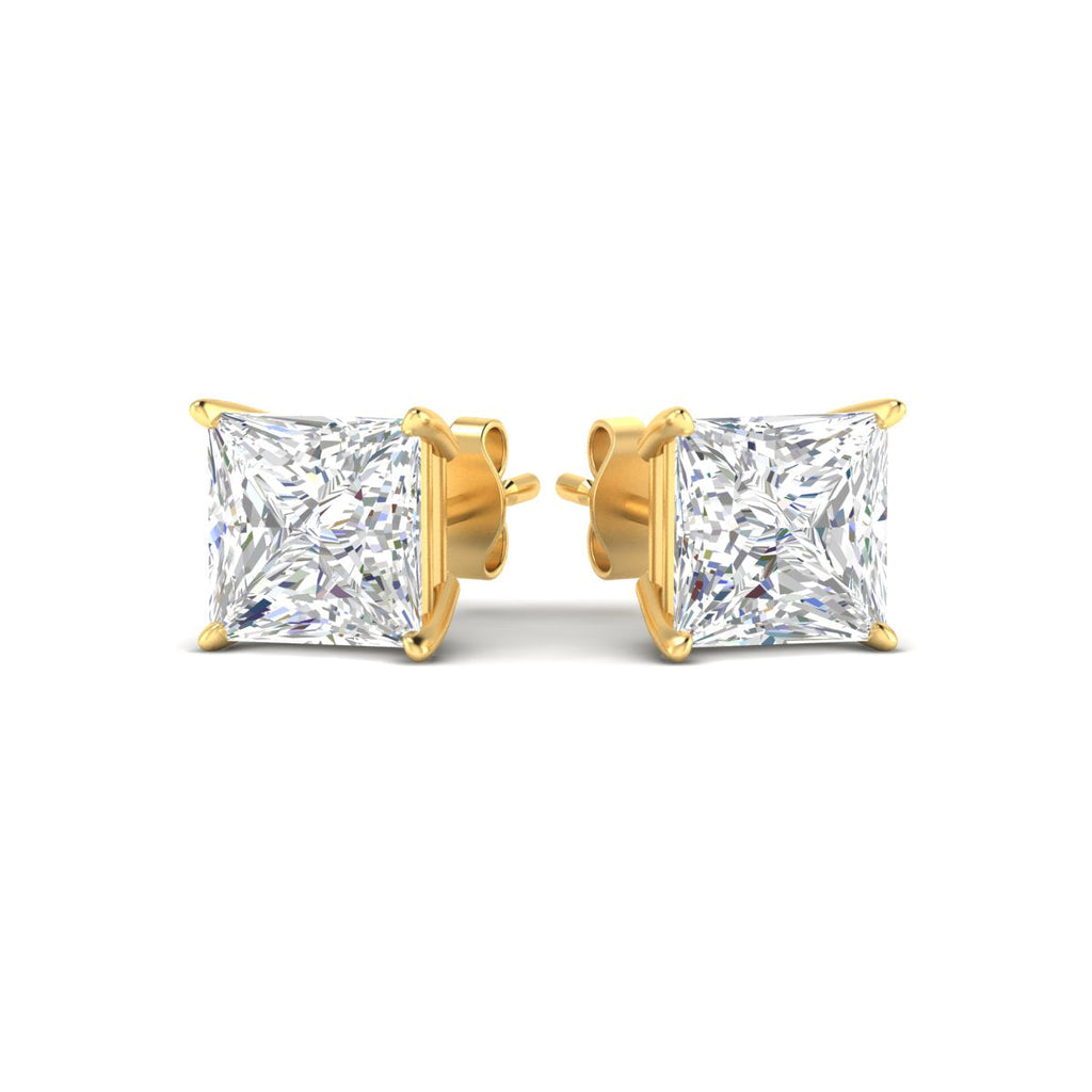 Princess Cut Diamond Solitaire Stud Earrings [IGI Certified]