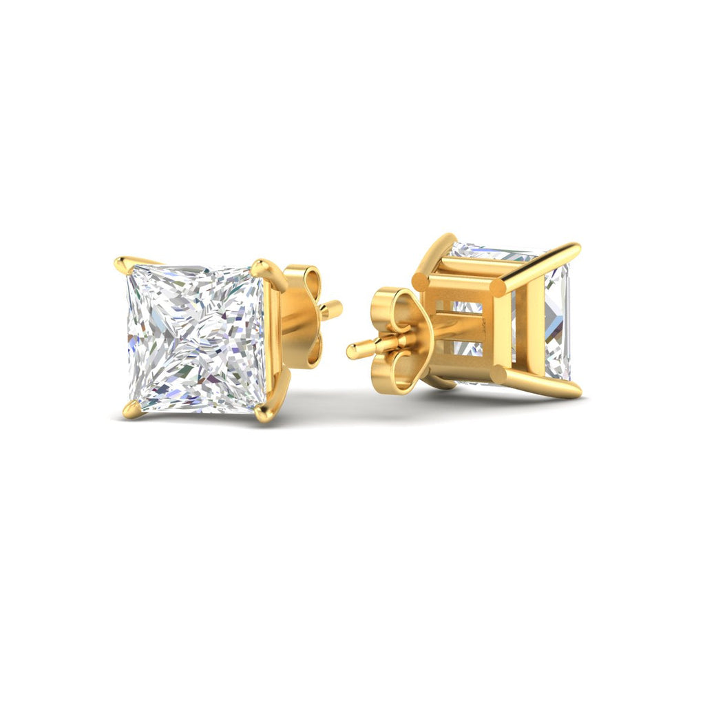 Princess Cut Diamond Solitaire Stud Earrings [IGI Certified]