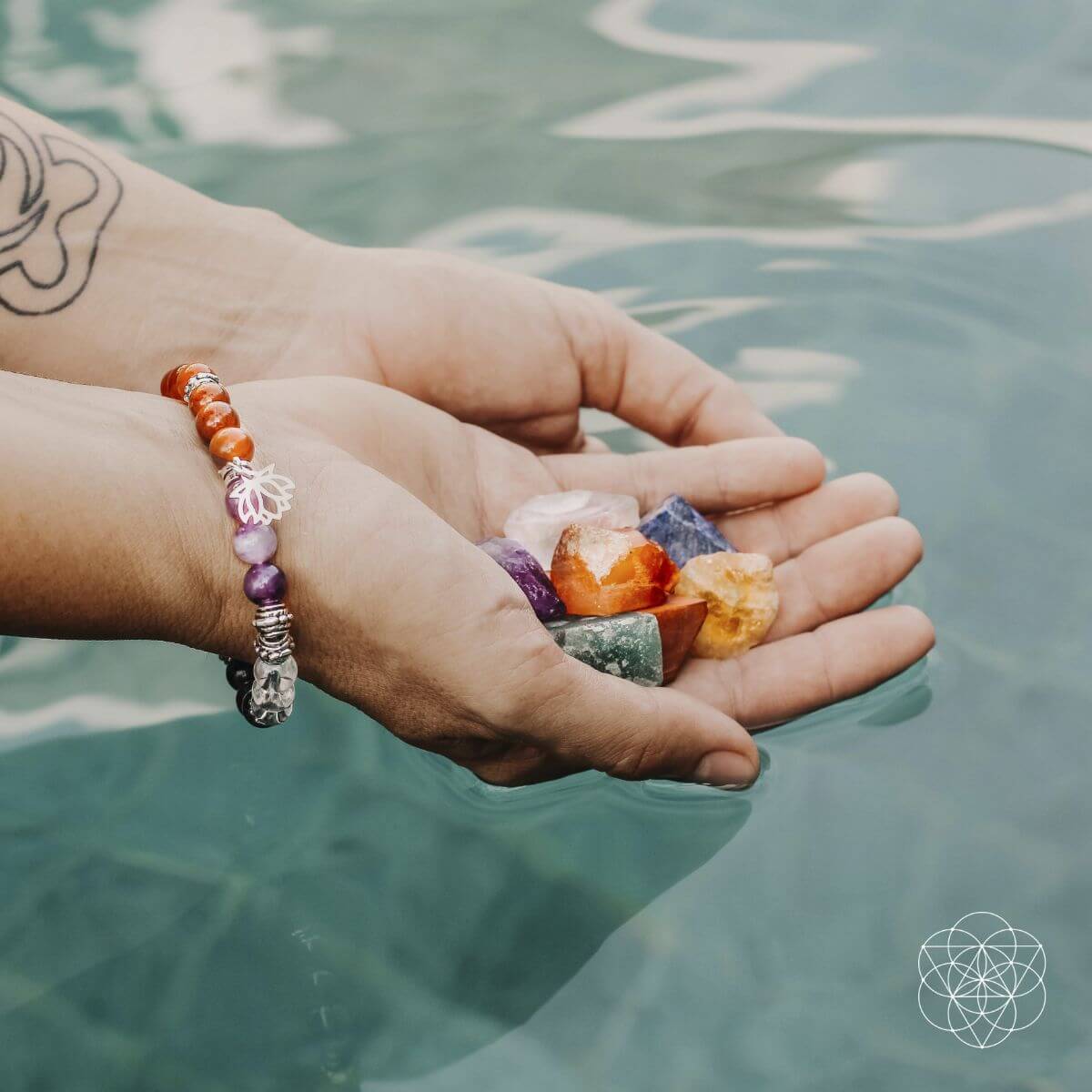 7 Chakra Bracelet and Stones Set | Jewelry Set | Wiccan Center