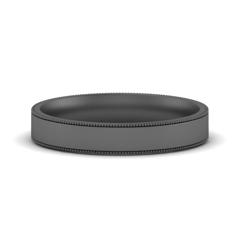 4 mm Stepped Edge Comfort Fit Flat Mens Band