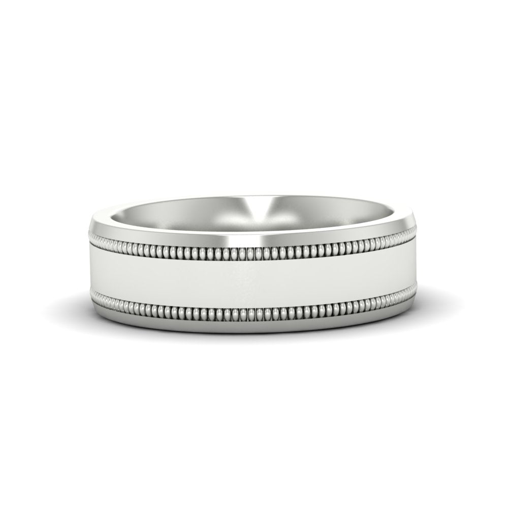 5 mm Mens Band Double Milgrain