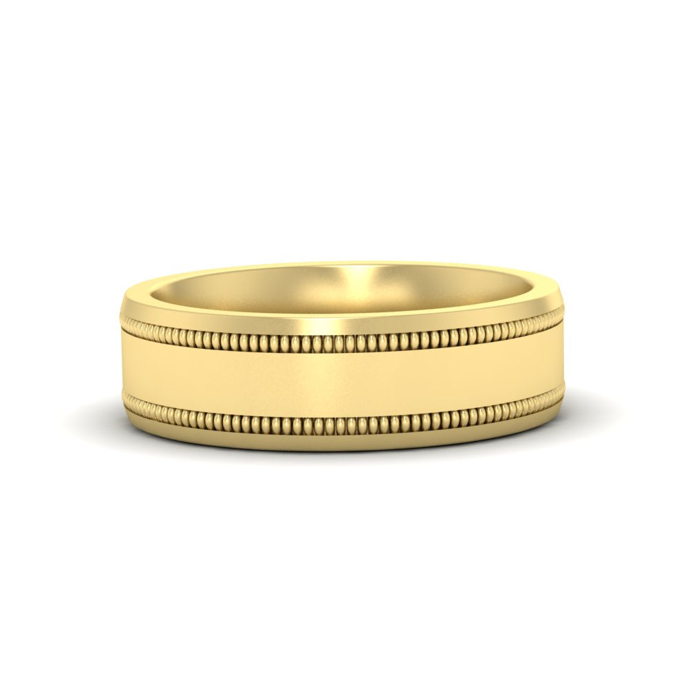 5 mm Mens Band Double Milgrain
