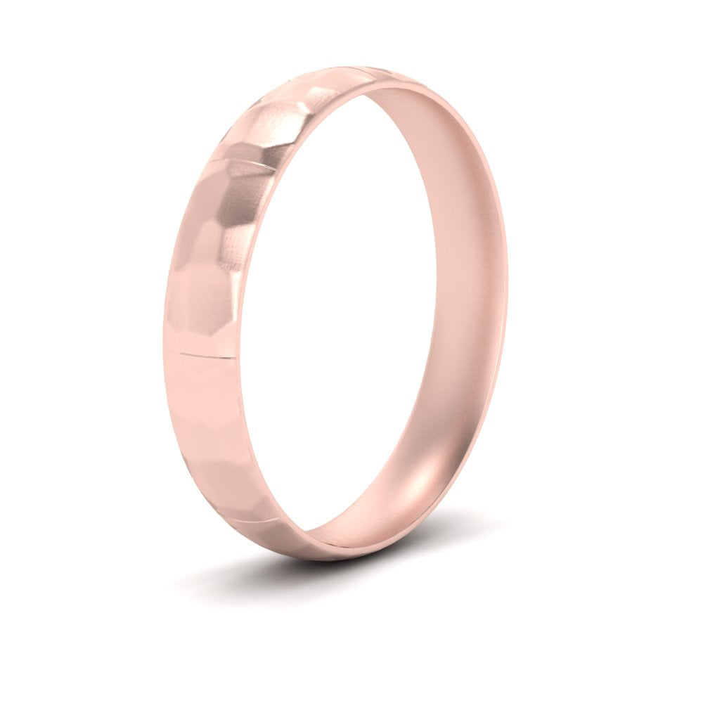 5 mm Mens Hammered Comfort Fit Wedding Band