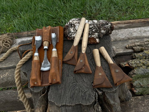 7-Piece Spoon/Bowl Carving Tool Set | Tool Sets | Wiccan Center