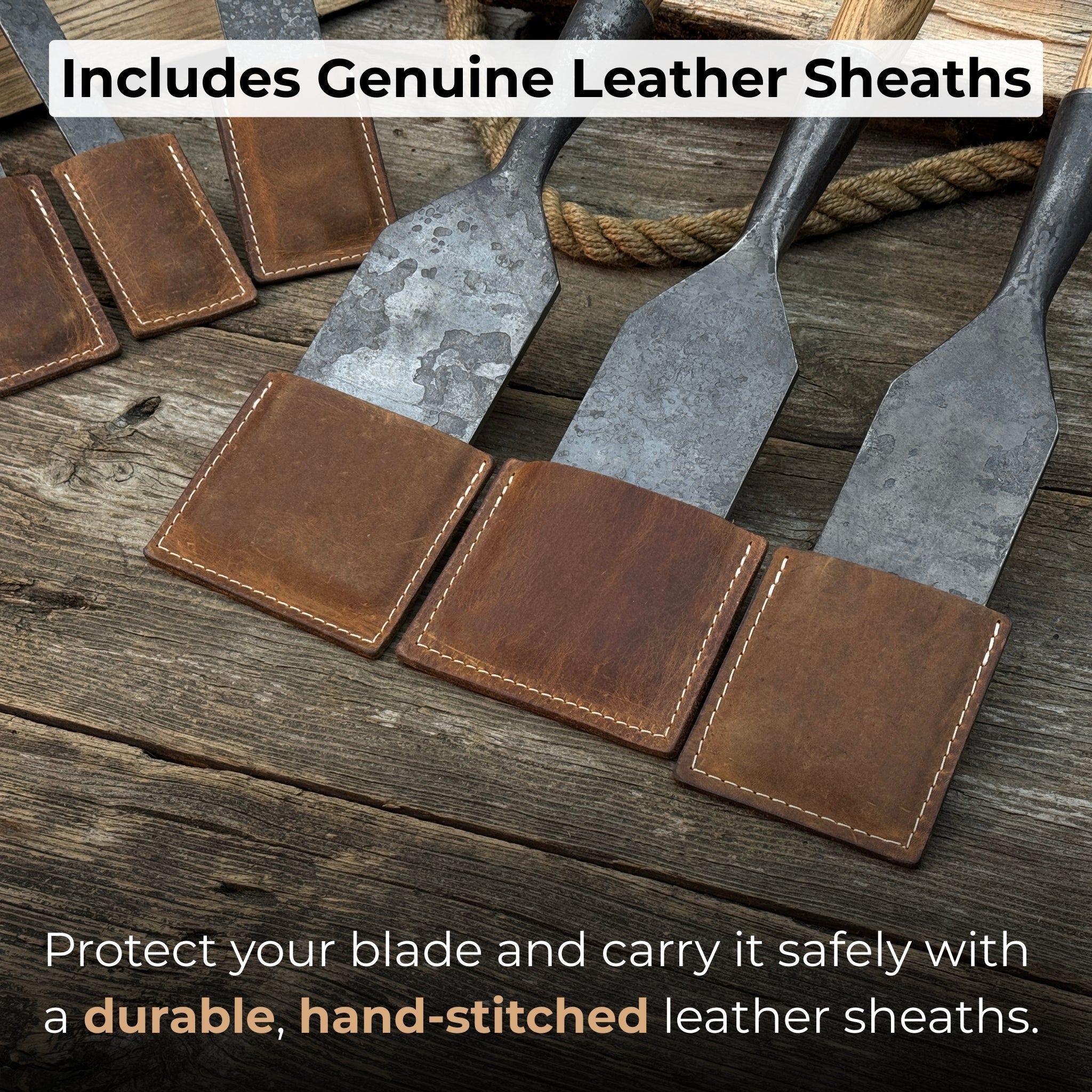 7-Piece Long Timber Framing Chisel Set | Tool Sets | Wiccan Center