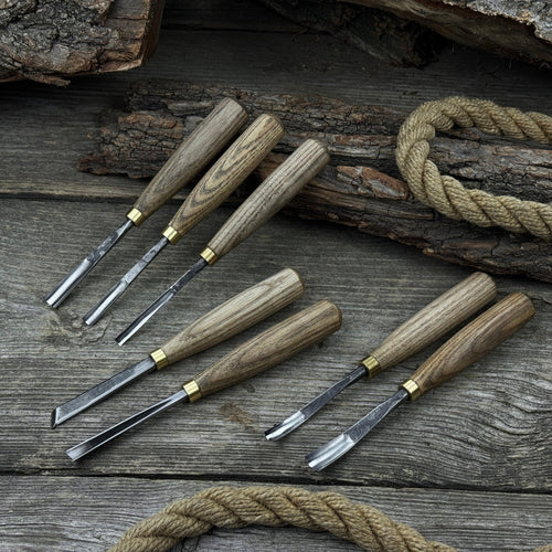 7-Piece Wood Carving Chisel & Gouge Set | Tool Sets | Wiccan Center
