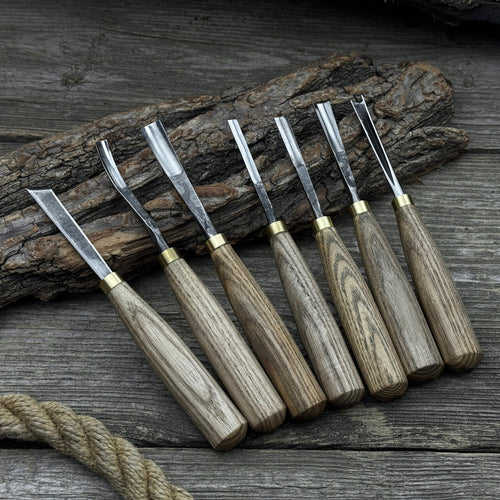 7-Piece Wood Carving Chisel & Gouge Set | Tool Sets | Wiccan Center