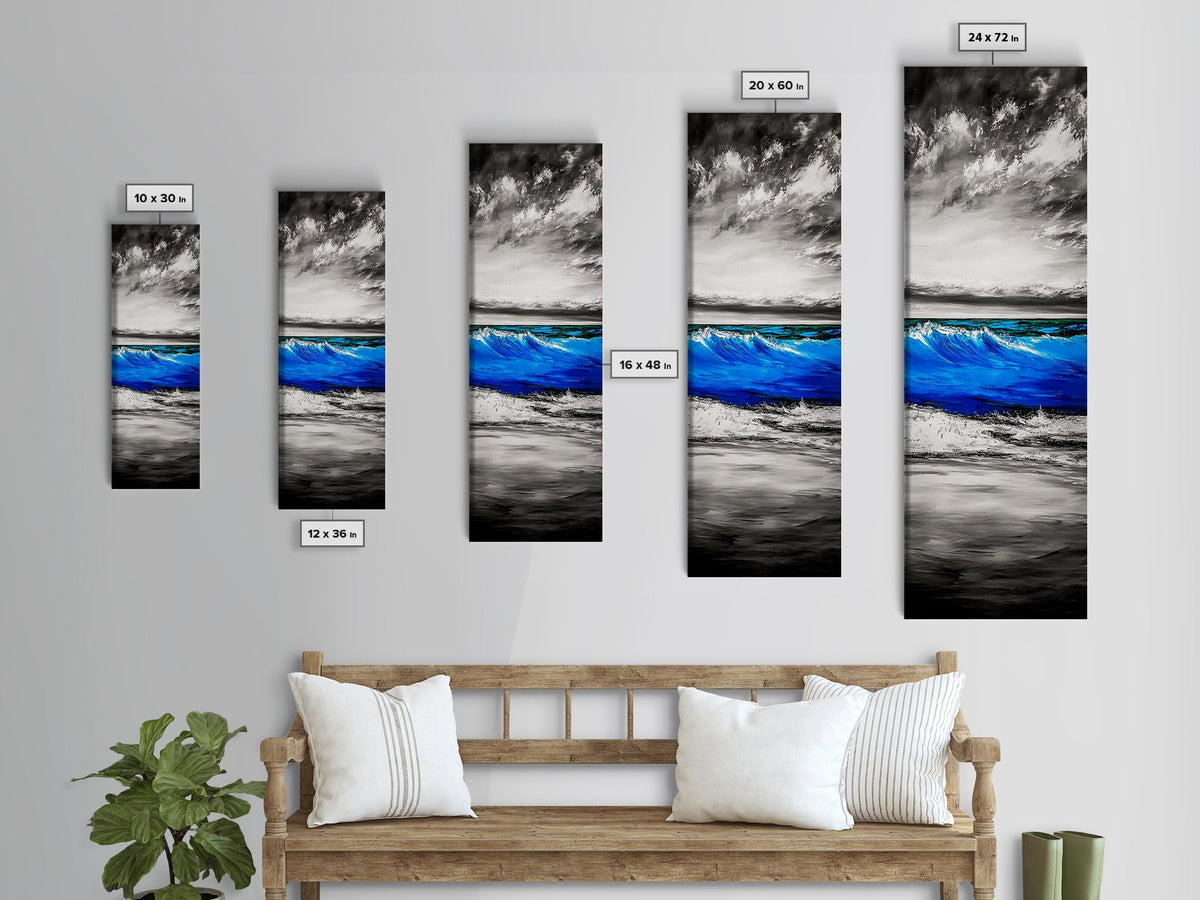 Ocean Wave, Coastal Decor, Beach Wall Art, Canvas Print, Blue Water Painting, Nautical Art, Living Room Wall Art, Ocean Lover Gift | | Wiccan Center