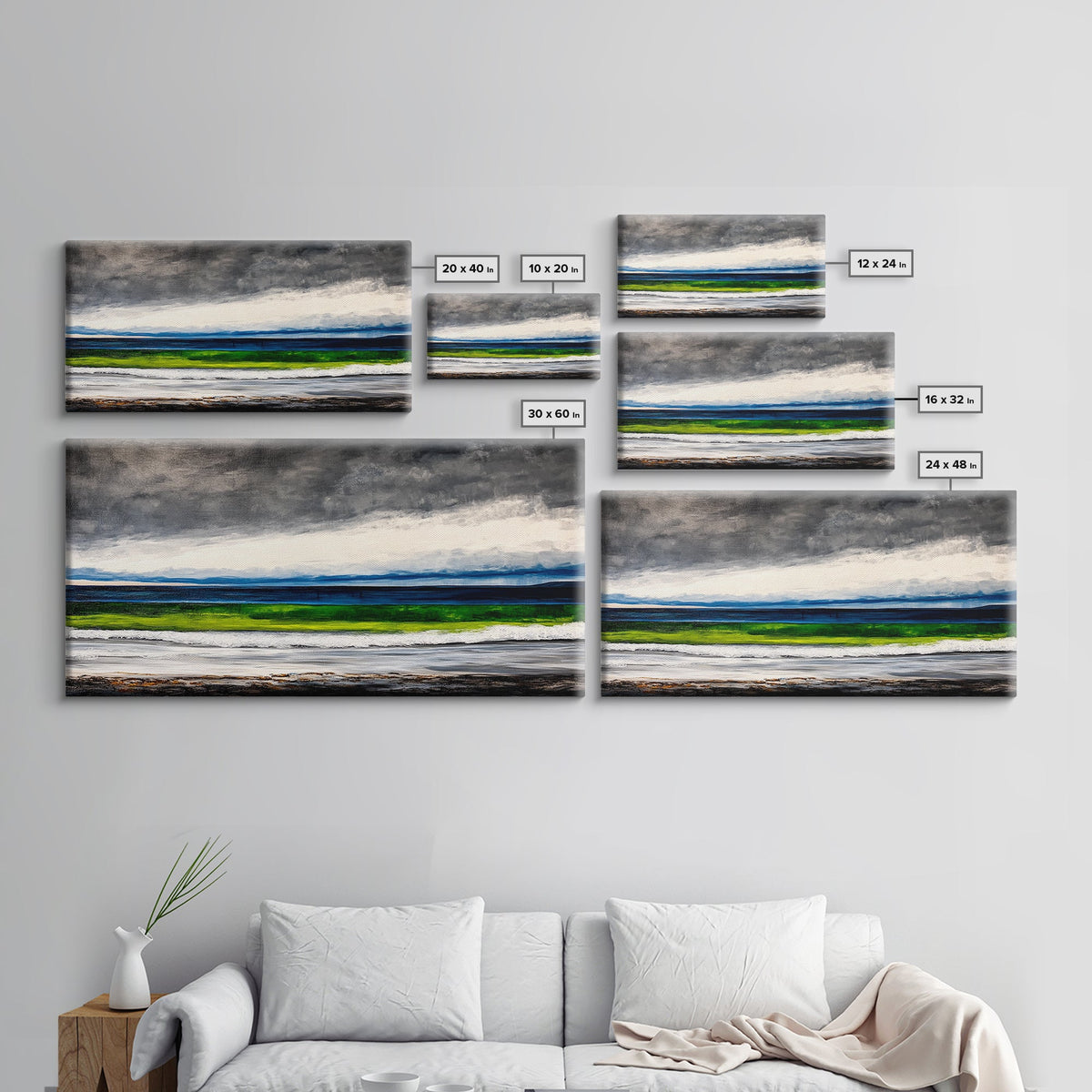 Ocean Wave, Green Waters, Seascape, Canvas Print, Coastal Wall Art, Nautical Decor, Beach House Art, Large Ocean Painting | | Wiccan Center