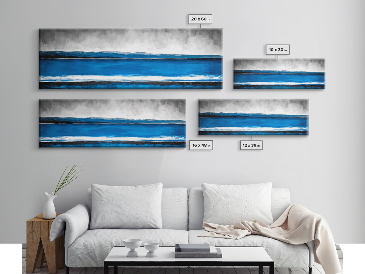 Ocean Wave, Beach Canvas Print, Coastal Art, Blue Water Painting, Modern Seascape, Nautical Wall Art, Living Room Decor, Minimalist Art | | Wiccan Center