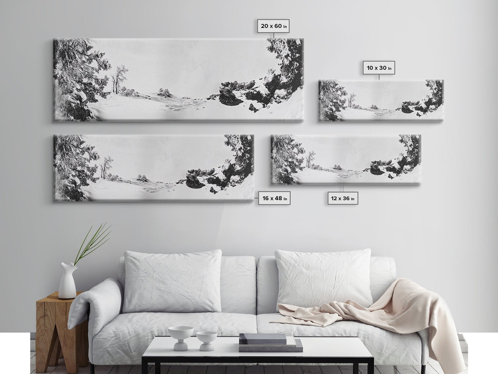 Snow Trees, Dreamy White, Winter Fantasy, Canvas Print, surreal landscape art, fantasy winter decor, magical room aesthetic, Christmas wall art | | Wiccan Center