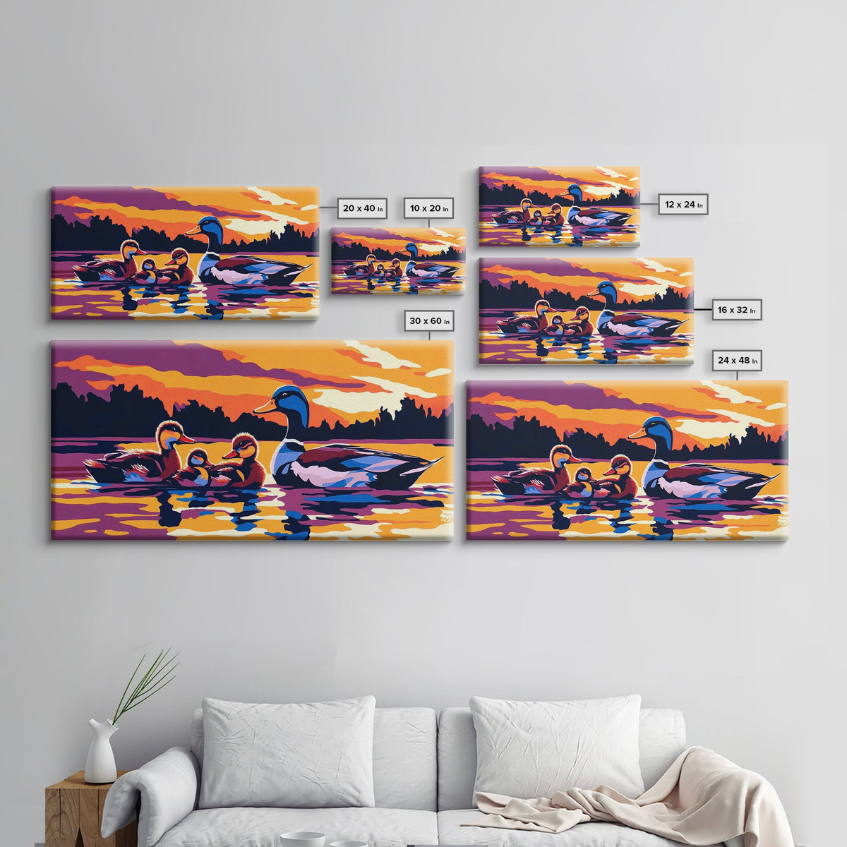 Mallard Ducks, bird art, waterfowl painting, coastal wall art, nature painting, marsh painting, original painting, canvas print