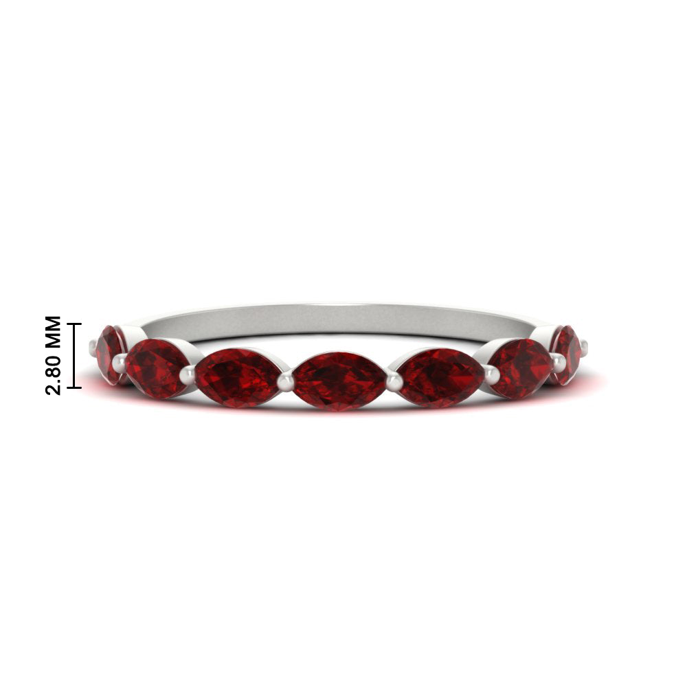 7 Stone Marquise East West 1 Carat Band