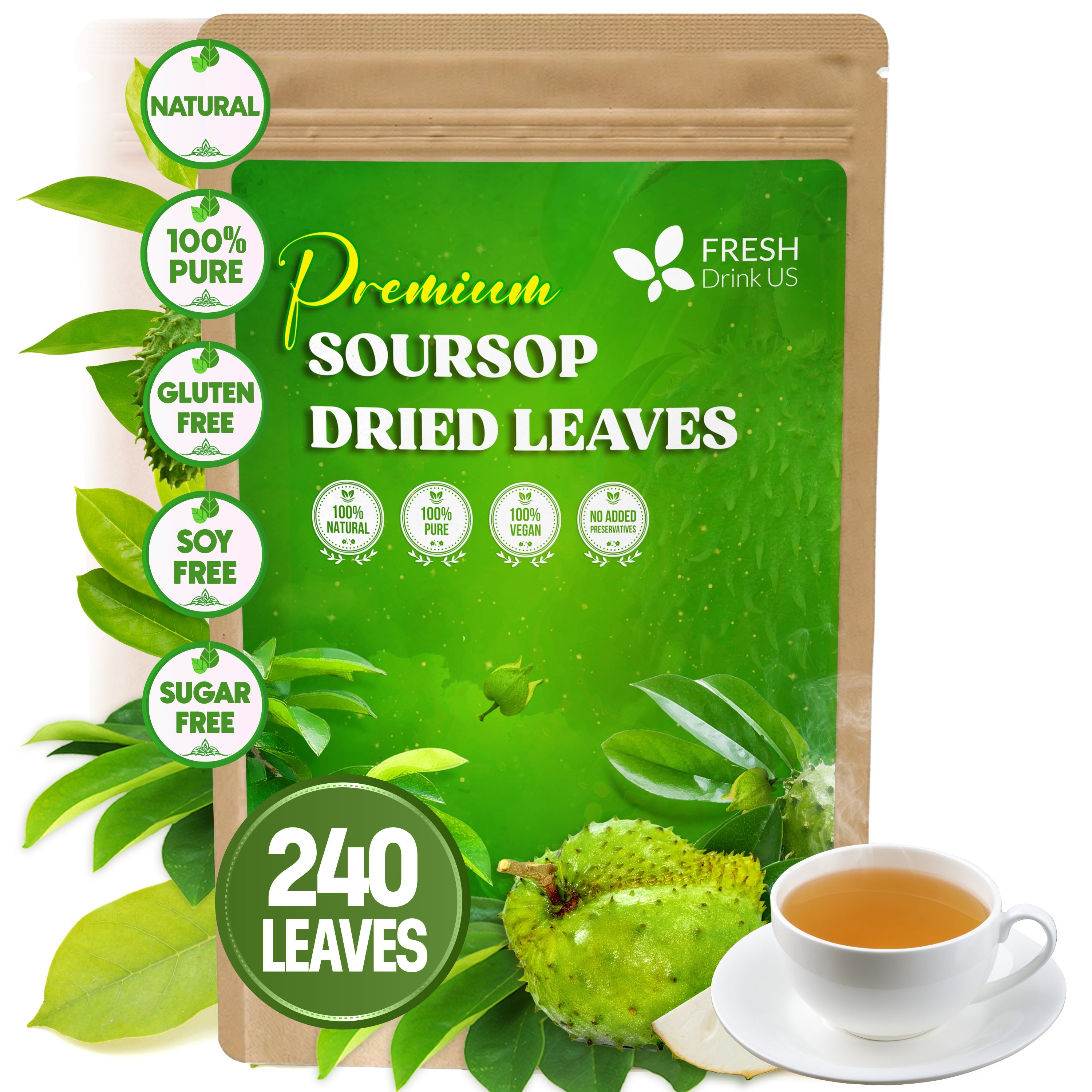 Premium Soursop Leaves Tea bags, Dried Soursop Leaves, Soursop Leaf Powder, Guanabana Leaves Tea, Hoja Guanabana Tea | Tea | Wiccan Center