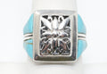 Vintage Thai Designer Turquoise Sterling Silver Ring SZ 7.75 | Jewelry > Rings | Wiccan Center