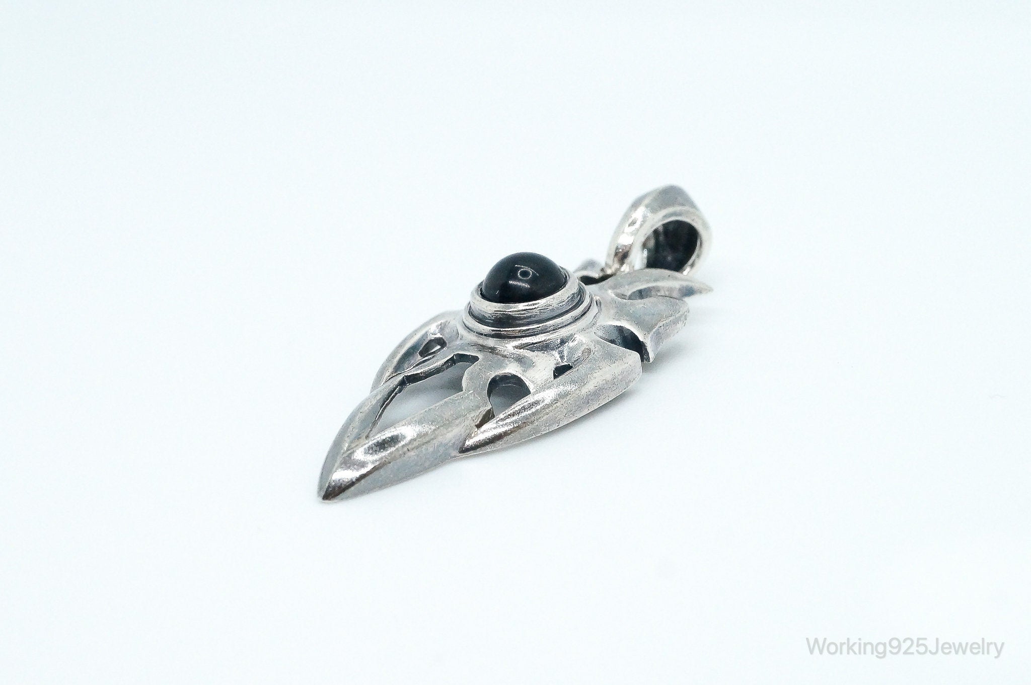 Designer BOMA Black Onyx Modernist Sterling Silver Pendant | Jewelry > Necklaces > Pendants | Wiccan Center
