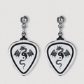 Glass Dragon Guitar Pick Earrrings