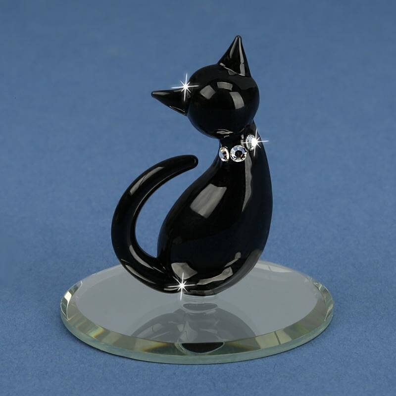 Glass Black Cat Figurine | Cats & Fairy Cats | Wiccan Center