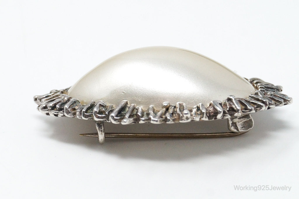 Rare Vintage Astrid Holthe Pearl Sterling Silver Brooch Pin | Jewelry > Brooches, Pins & Clips | Wiccan Center