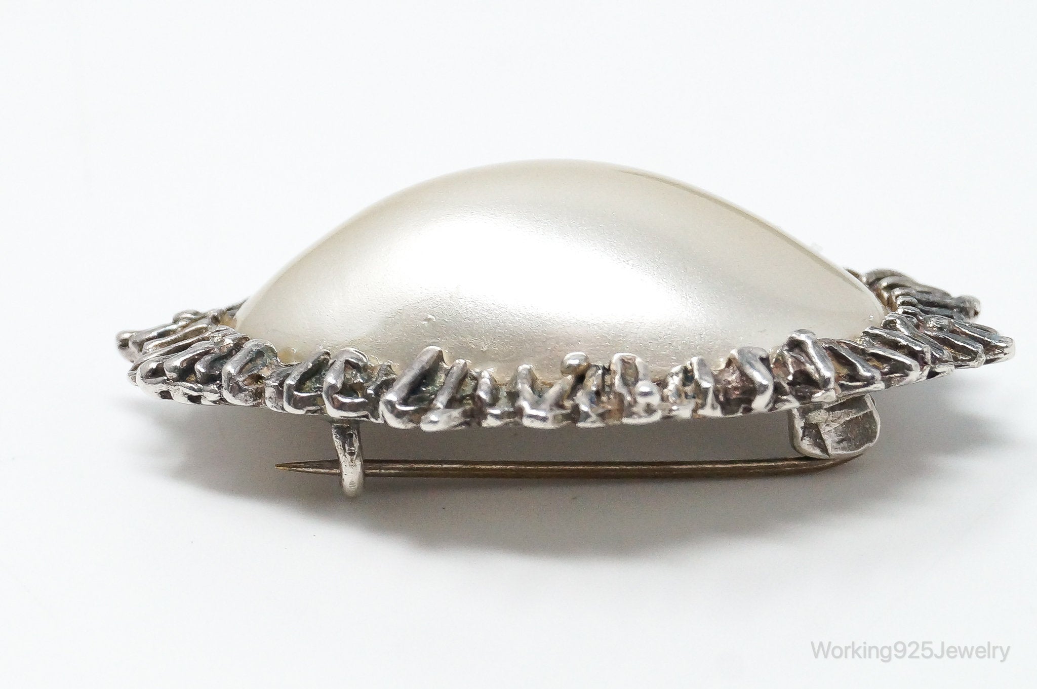 Rare Vintage Astrid Holthe Pearl Sterling Silver Brooch Pin | Jewelry > Brooches, Pins & Clips | Wiccan Center