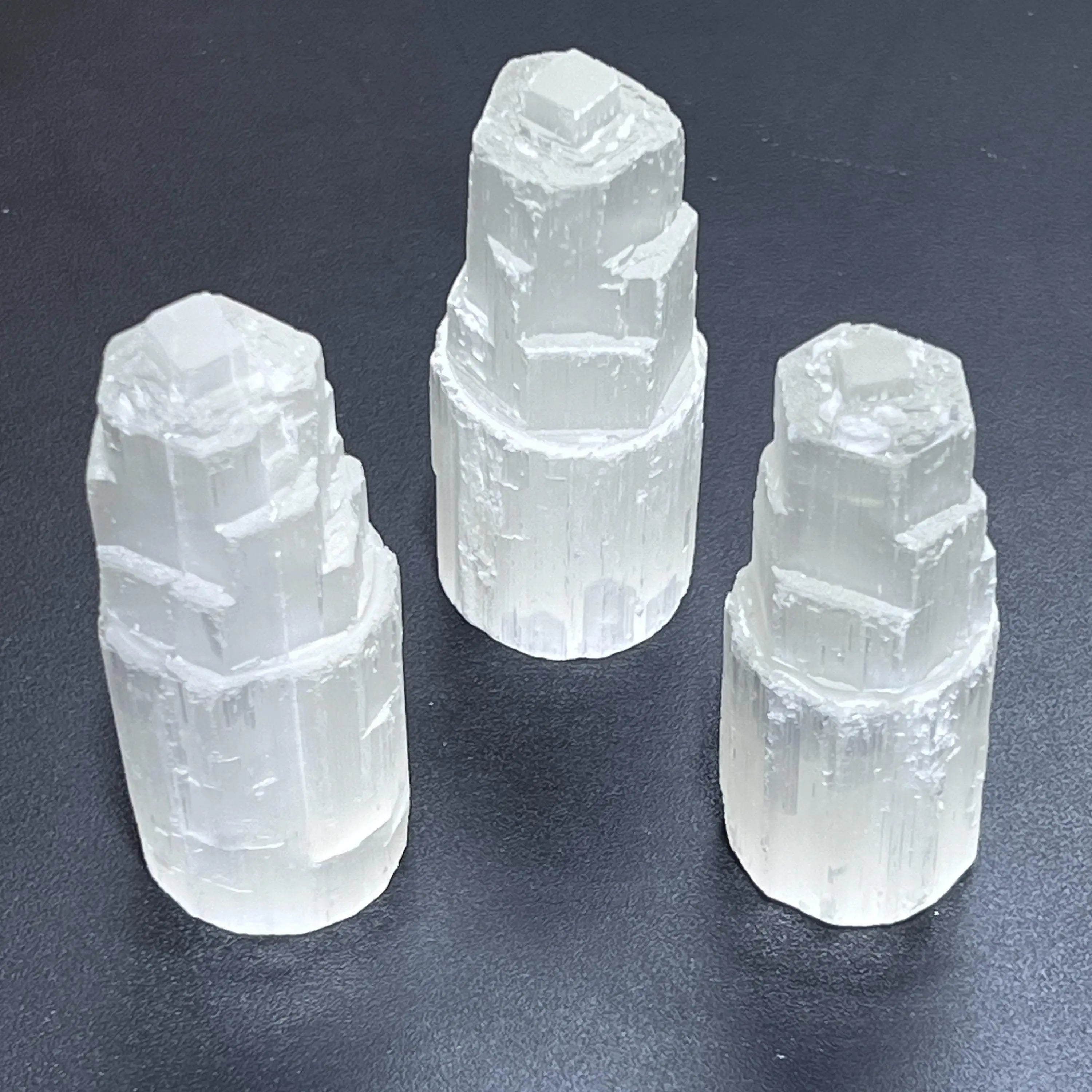 Selenite Satin Spar Crystal Standing Tower Carving (4 Inches) | Home & Living > Home Decor > Home Accents > Rocks & Geodes | Wiccan Center
