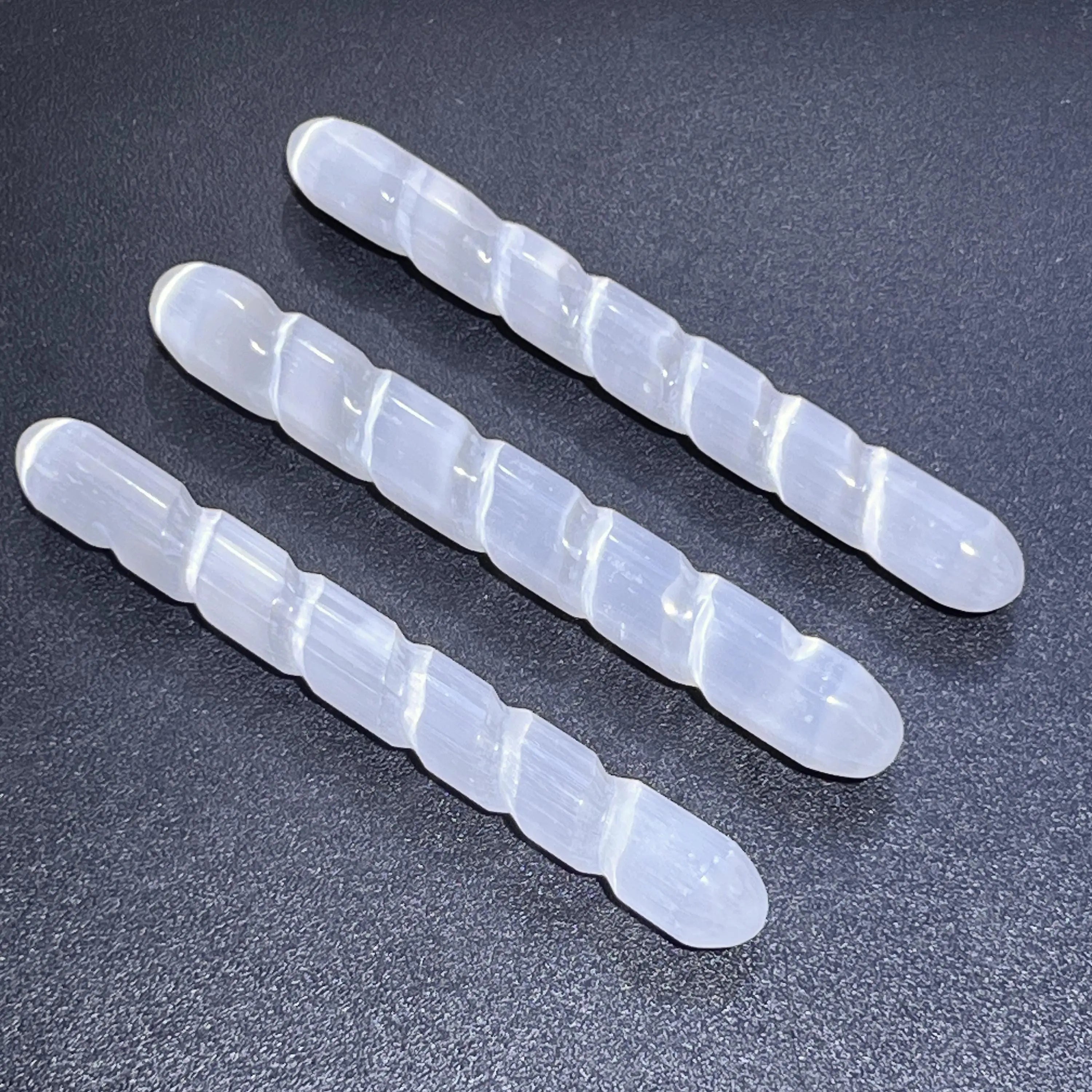 Selenite Satin Spar Crystal Spiral Wand Carving (5-6 Inches) | Home & Living > Spirituality & Religion > Prayer Beads & Charms > Metaphysical Crystals | Wiccan Center