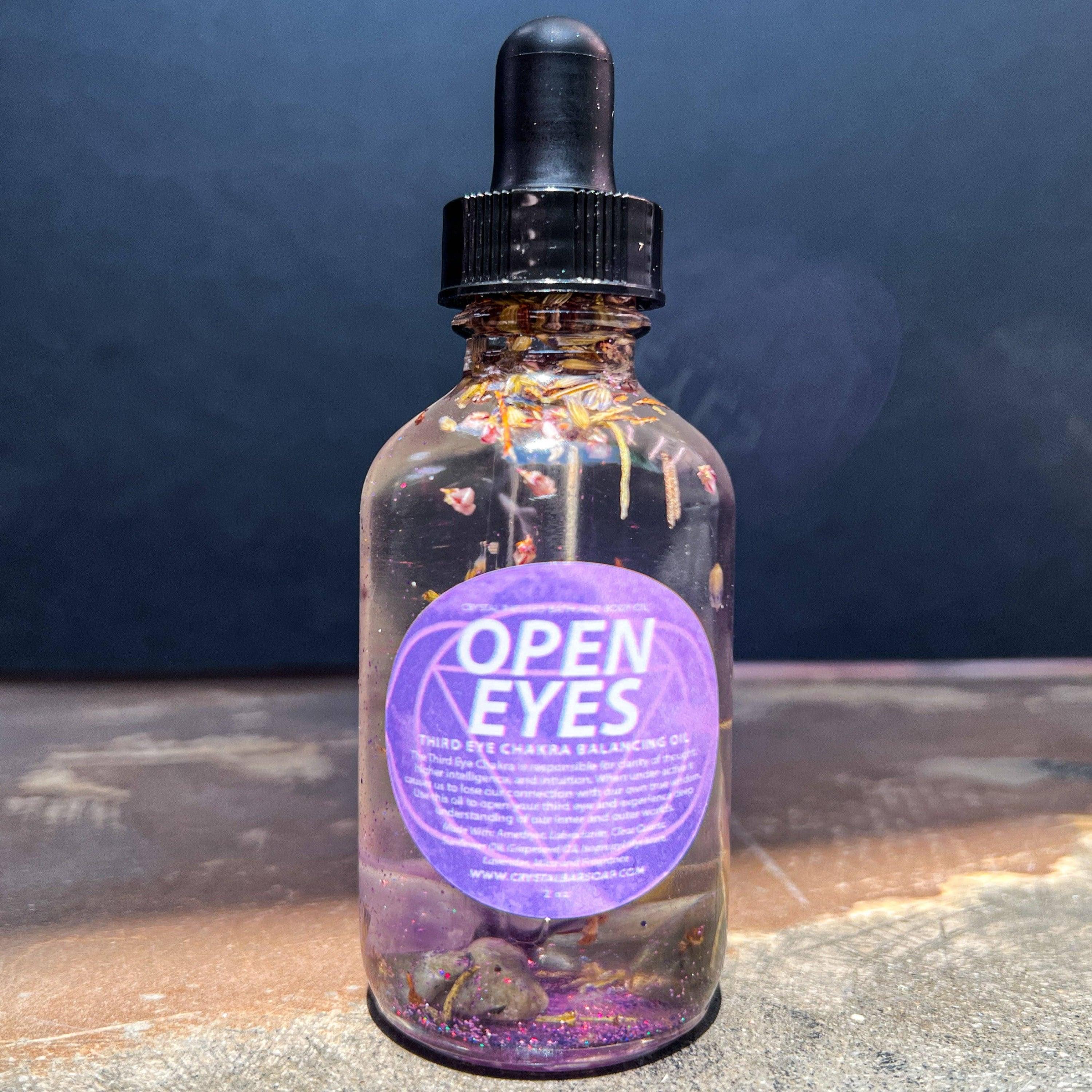 Open Eye Crystal Infused Bath & Body Oil (Third Eye Chakra)