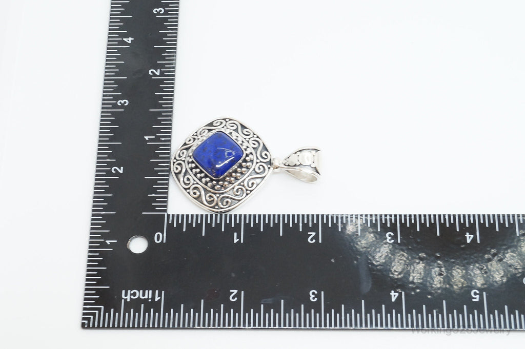 Large Designer BA Suarti Lapis Lazuli Sterling Silver Necklace Pendant | Jewelry > Necklaces > Pendants | Wiccan Center