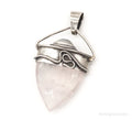 Vintage Large Rose Quartz White Moonstone Sterling Silver Pendant | Jewelry > Necklaces > Pendants | Wiccan Center