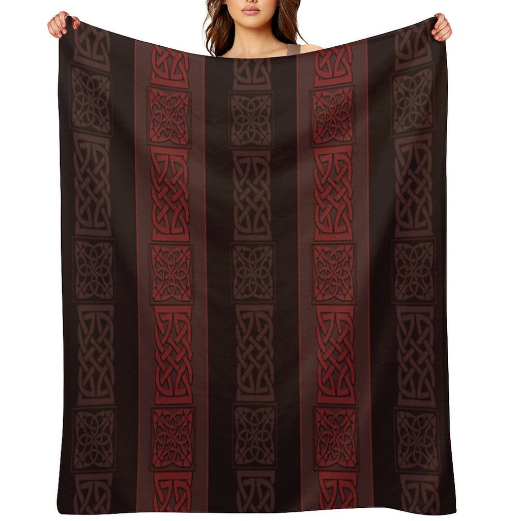 Viking Dark Red Wrinkle-free Throw Blanket