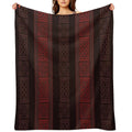 Viking Dark Red Wrinkle-free Throw Blanket