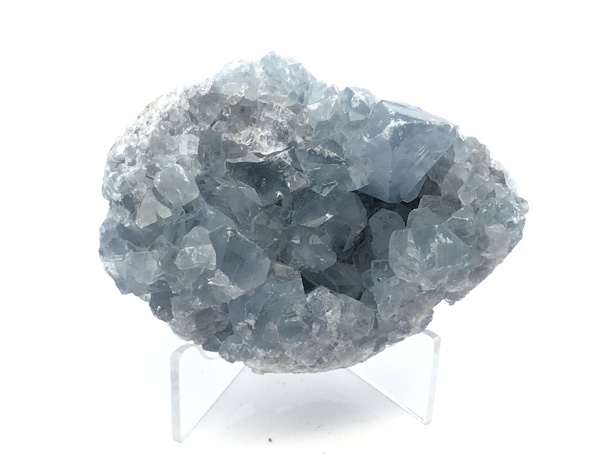 Celestine Crystal Specimen from Madagascar with Lucite Stand | Crystals & Minerals > Specimens | Wiccan Center