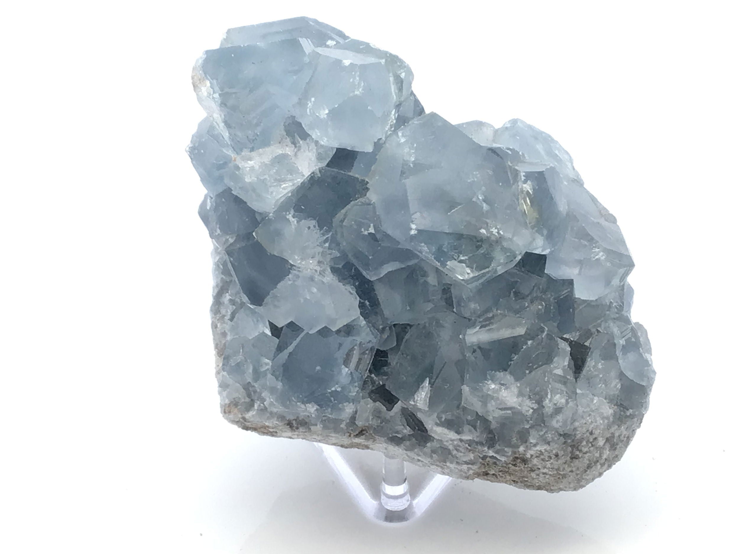 Celestine Crystal Specimen from Madagascar with Lucite Stand | Crystals & Minerals > Specimens | Wiccan Center