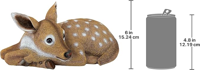 Design Toscano Hershel, the Forest Fawn Baby Deer Statue | Outdoor Statues | Wiccan Center