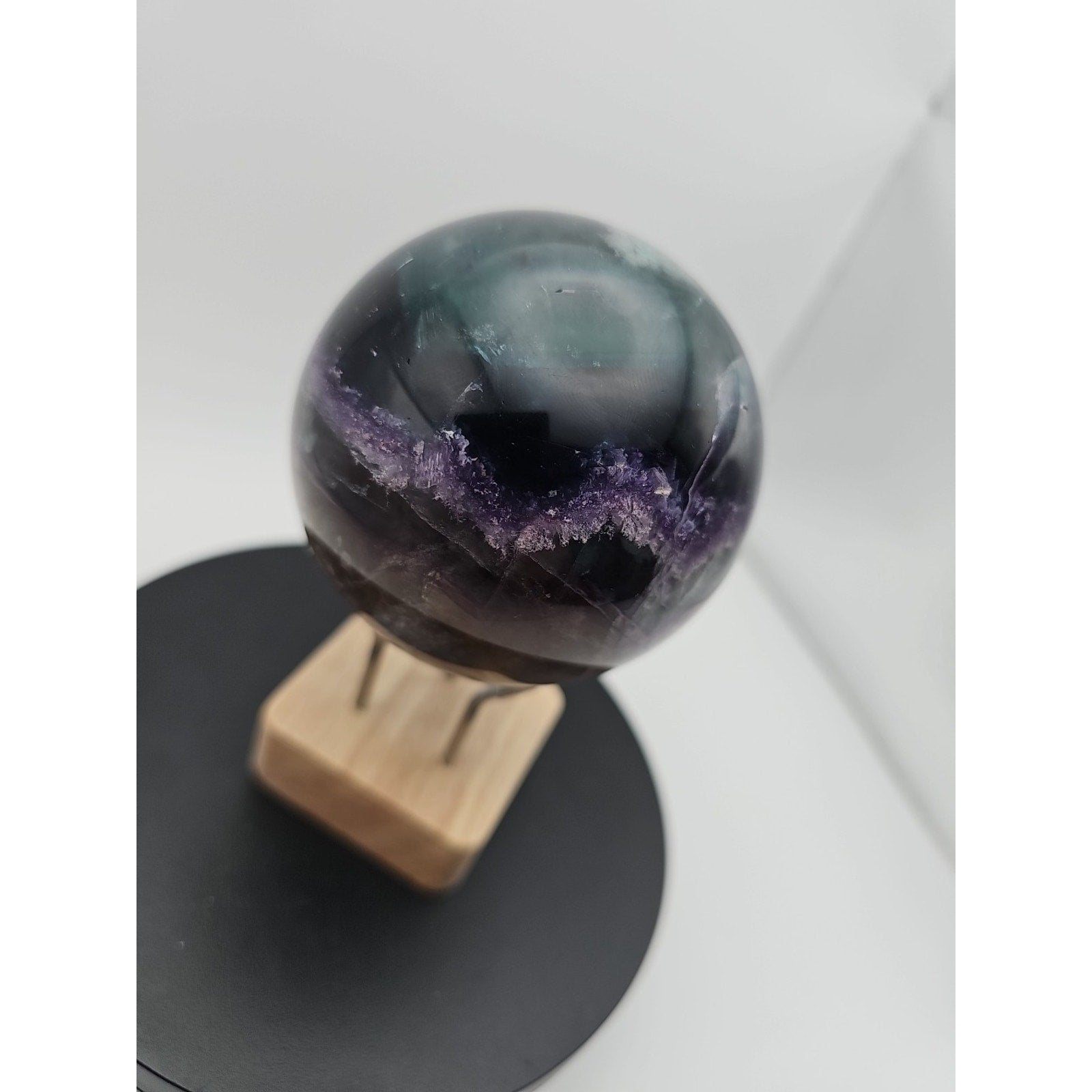 1.5LB Natural Colorful Fluorite Ball Quartz Crystal Energy Sphere crystal | Crystal Spheres & Eggs | Wiccan Center