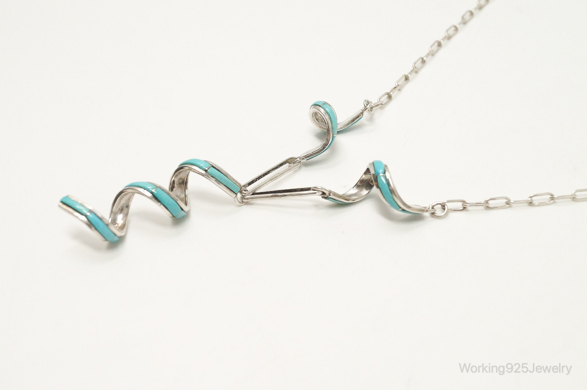 VTG Handmade Native American Zuni RDB Turquoise Sterling Silver Necklace | Jewelry > Necklaces > Pendants | Wiccan Center