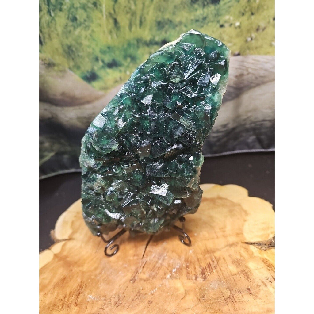 3.2lb NATURAL Green FLUORITE Quartz Crystal Cluster Mineral Specimen | Geodes & Clusters | Wiccan Center