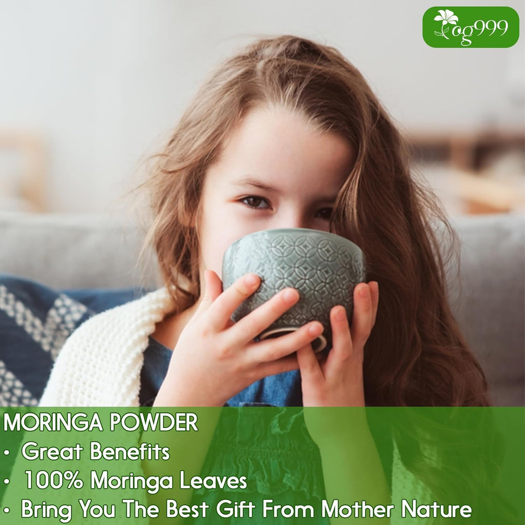Premium Moringa Leaf Powder, 100% Natural and Pure from Moringa Leaves, No Additives, No Gluten, No Sugar, Vegan | Tea | Wiccan Center