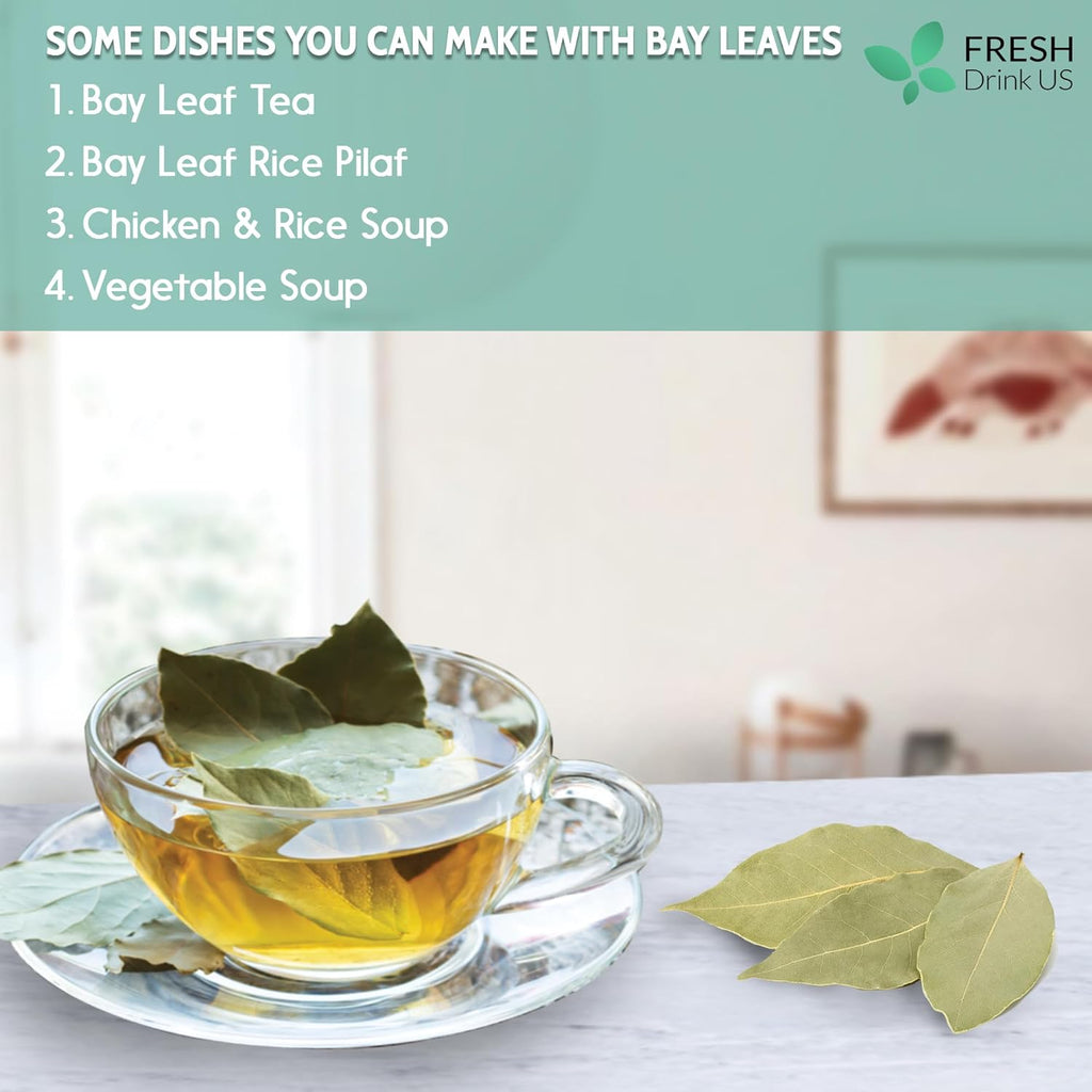 Premium Dried Bay Leaves, Tea Bags, Powder, Bay Leaves Spice, Whole Nice Leaves, Wildcrafted, Fresh Harvested, Bay Leaves For Cooking, Sugar-Free, Gluten Free, Caffeine Free, Vegan | Tea | Wiccan Center