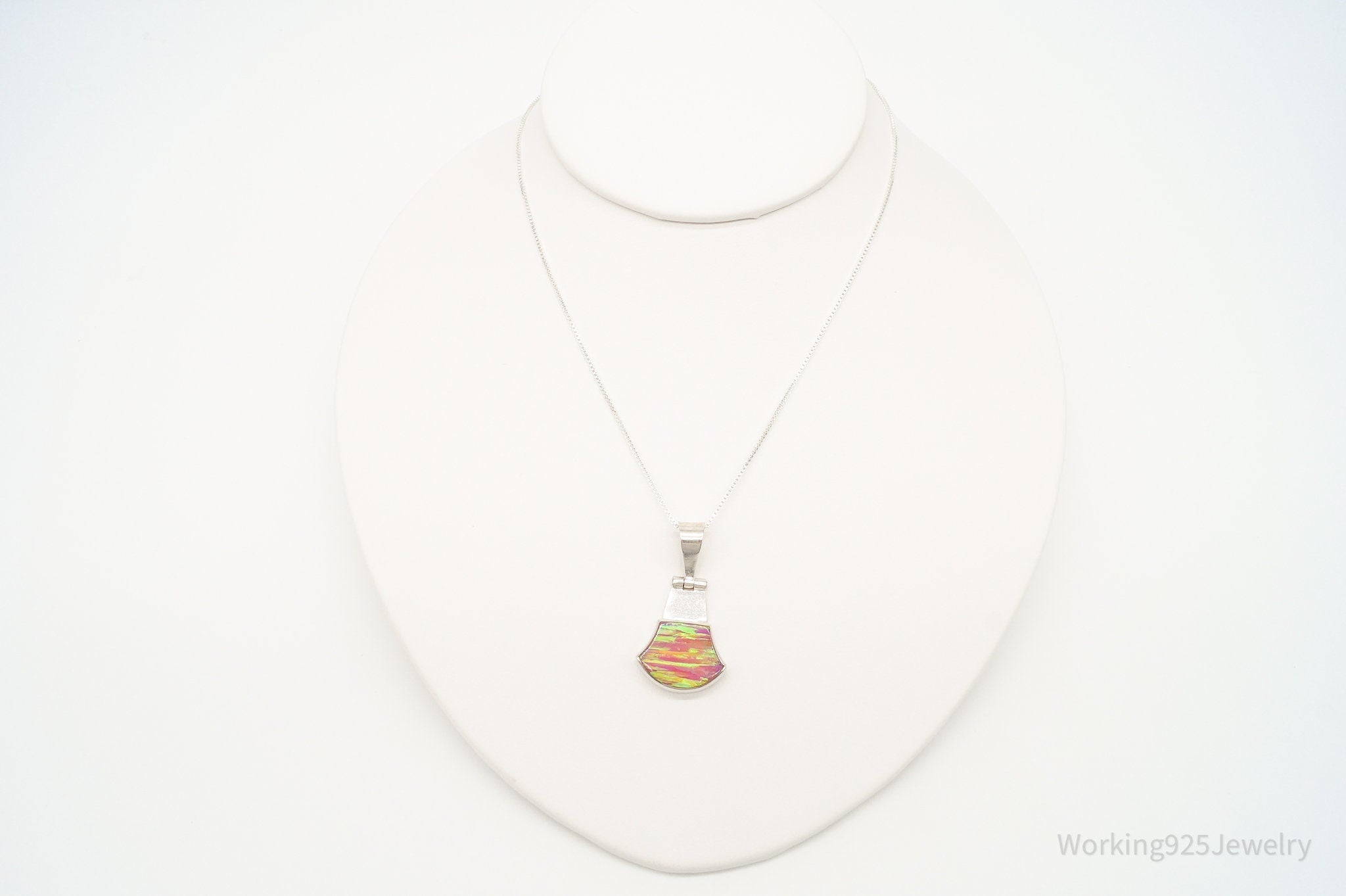 Vintage Mexico Opal 950 Silver Southwestern Necklace | Jewelry > Necklaces > Pendants | Wiccan Center