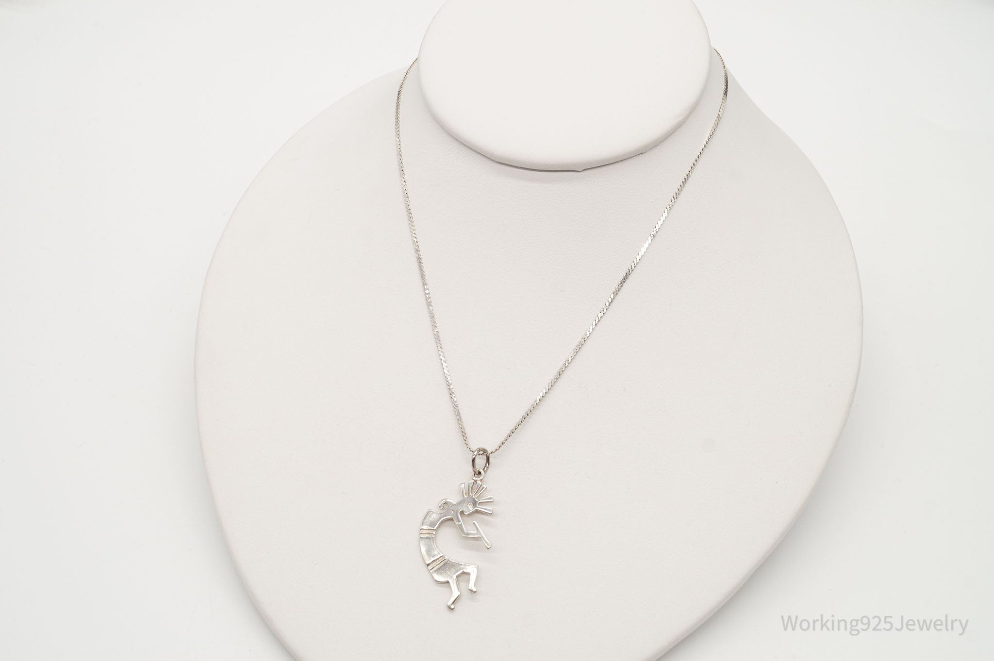 Vintage Native America Dancing Kokopelli Sterling Silver Necklace | Jewelry > Necklaces > Pendants | Wiccan Center